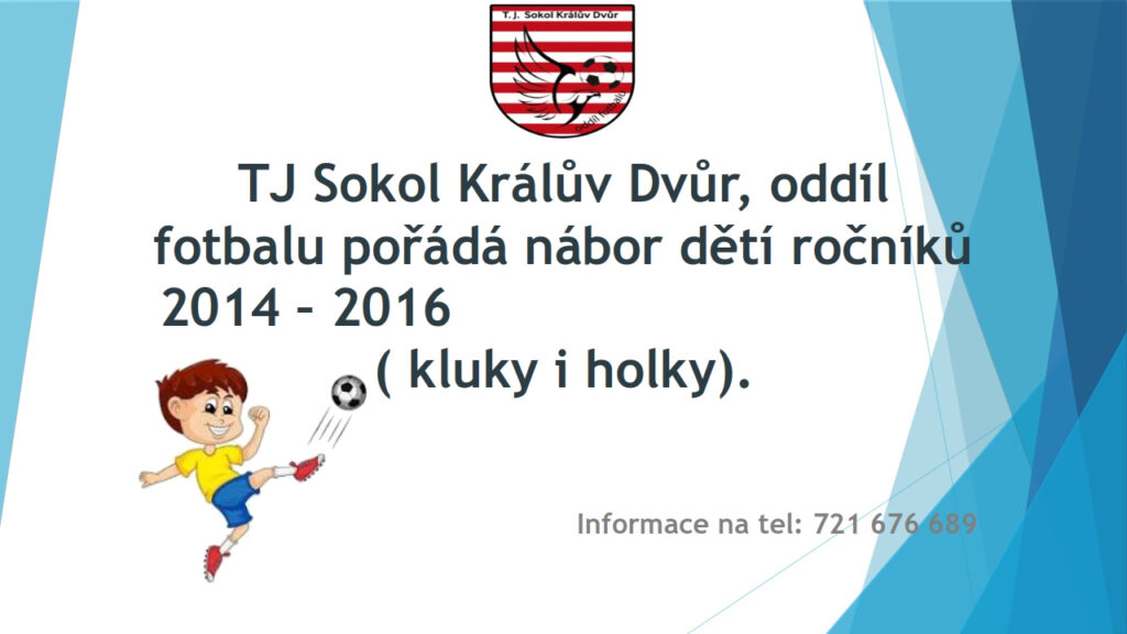 Nábor dětí fotbal